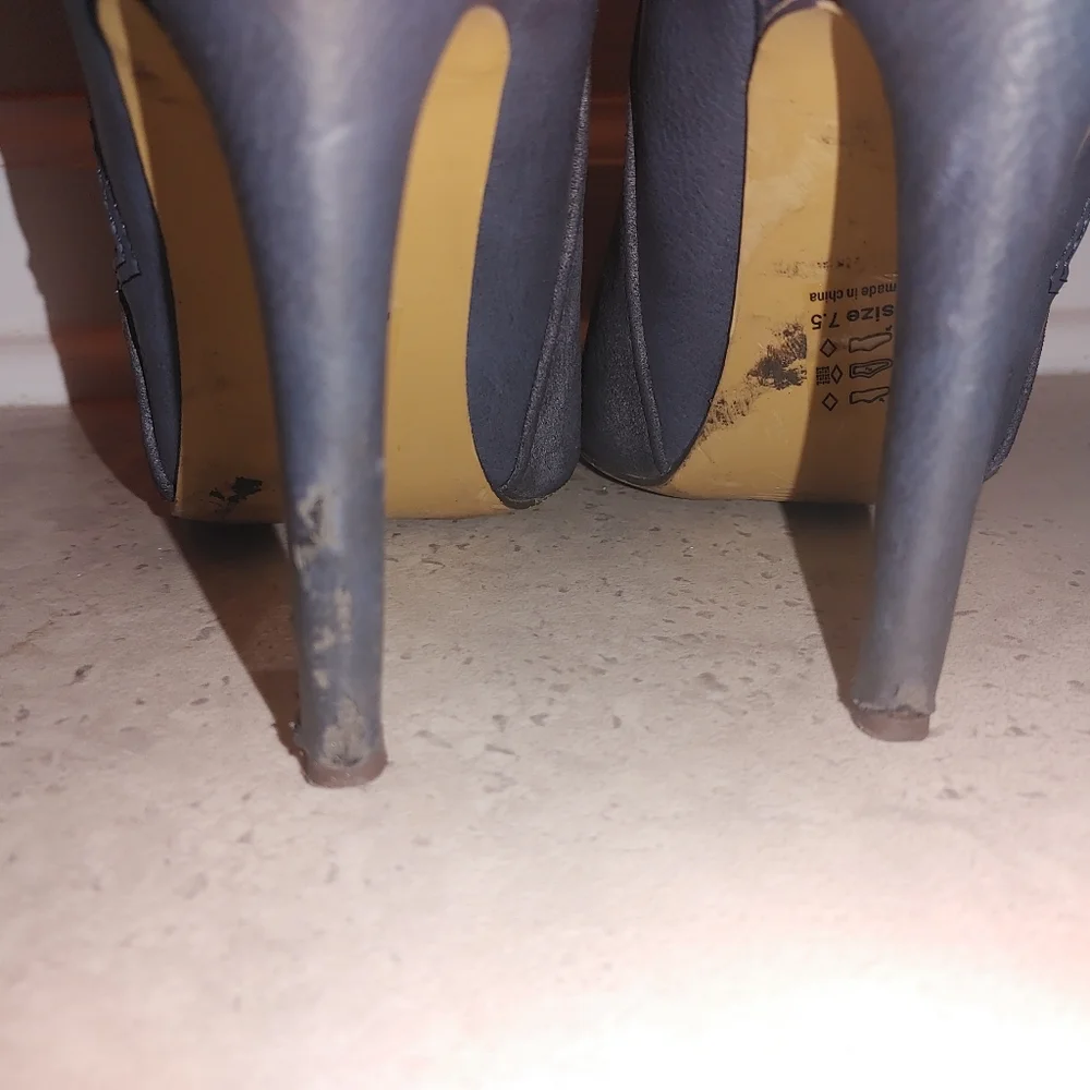 Blue Grey ankle booties - Picture 5 of 6